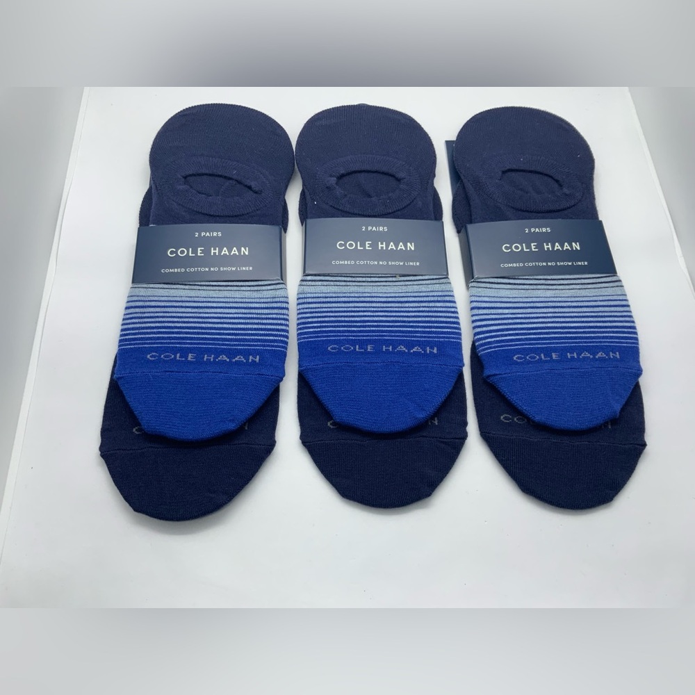 (6) Cole Haan Men's Marine Blue Socks